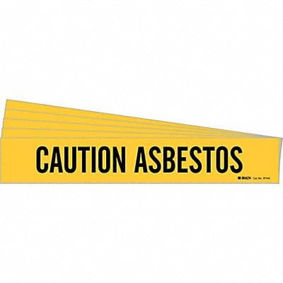 Pipe Marker Black Caution Asbestos PK5