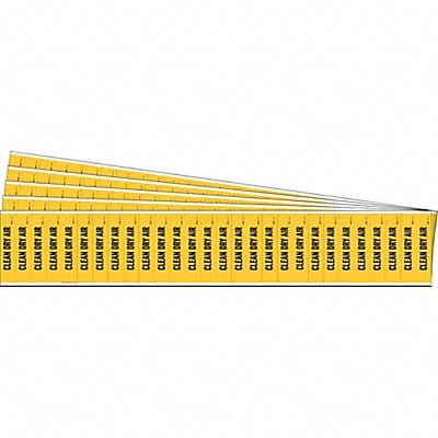 Pipe Marker Yellow Clean Dry Air PK5