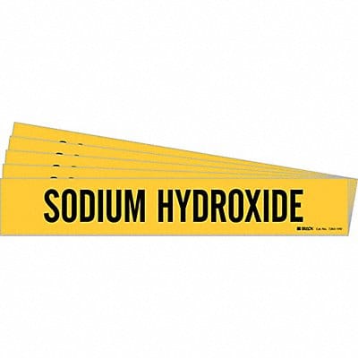 Pipe Marker Black Sodium Hydroxide PK5