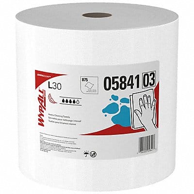 Dry Wipe Roll 12-1/4 x 12-1/2 White