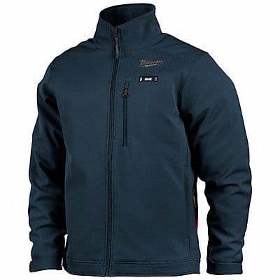 Heated Jacket Unisex Zipper Blue L 12V