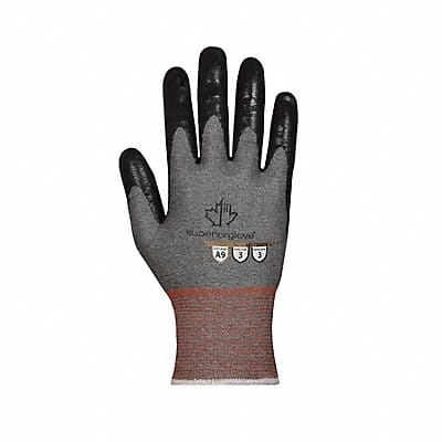 Work Gloves Nitrile XS Black/Gray PR