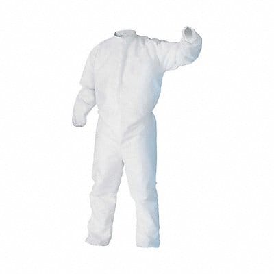 Cleanroom Coveralls S White SMS PK25