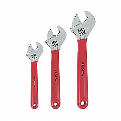 Adjustable Wrench Set 1-1/2 in Jaw Cap.