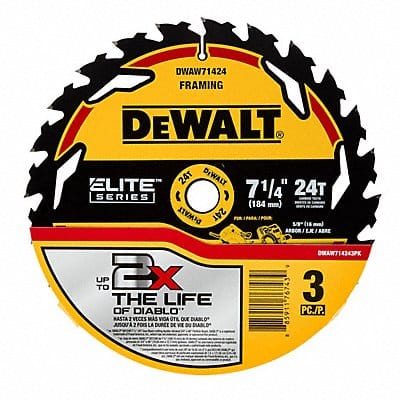 Circular Saw Blade 7 1/4 in PK3