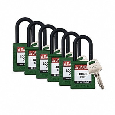 Padlock 6 Pins Green PK6