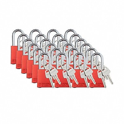 Padlock 6 Pins Red PK24