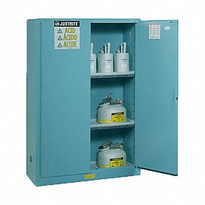 Cabinet Steel 2 Shelves Blue