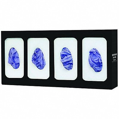 Glove Dispenser Metal Black Quad