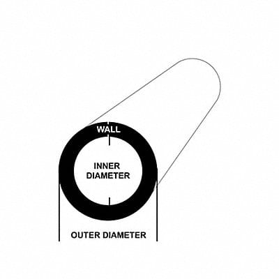 Stainless Round Tube 6 in Overall L