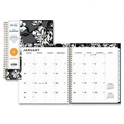 Planner 8 x 10 Gray/Black/Gold Monthly