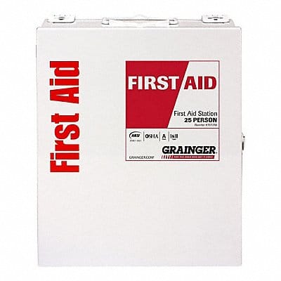 First Aid Kit White 9 W 11.25 H 3 D