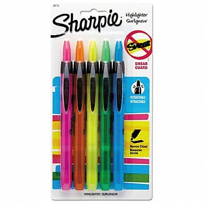 Retractable Highlighter Chisel Assorted