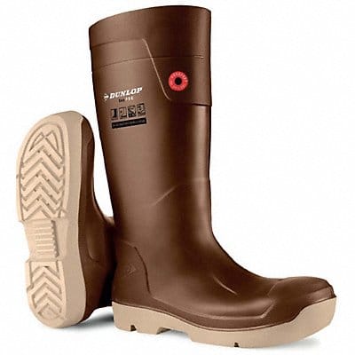 Rubber Boots Beige/Brown Size 6 PR