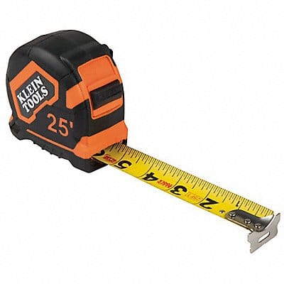 Tape Measure Orange/Black 25 ft