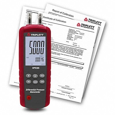 Manometer with NIST w/ Batteries