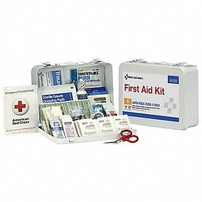 First Aid Kit 25 People Served 3 W 6.5 H