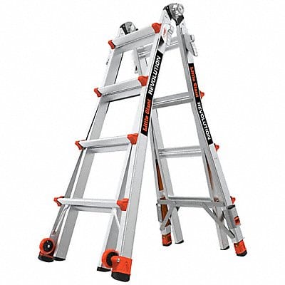 Ladder Aluminum 4 to 7 ft H 300 lb Cap