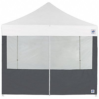 Food Booth Middle Zipper Sidewall Gray