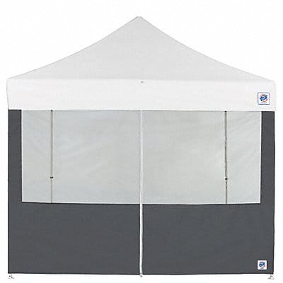 Food Booth Middle Zipper Sidewall Gray