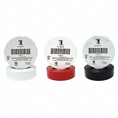 Elec Tape 66 ft Lx3/4 W 7 mil Assorted