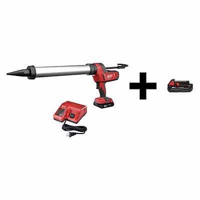 Caulk Gun with Additional Battery 18V