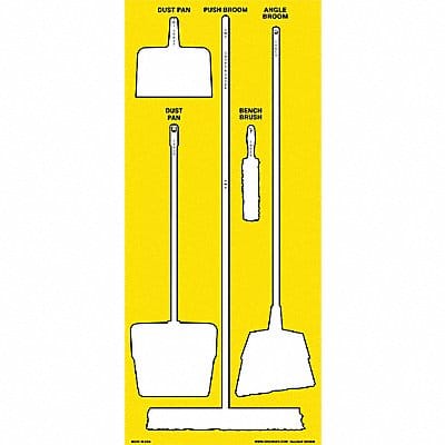 Shadow Board Combo Kit Yellow White Wall