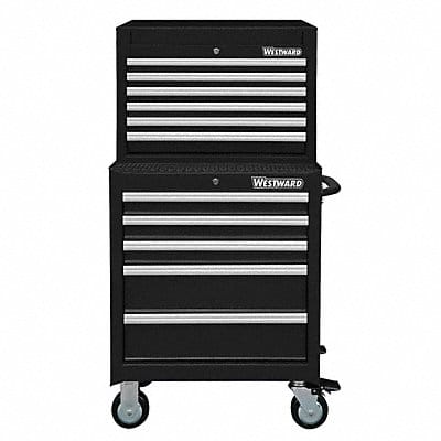 Blk Light Duty Tool Chest/Cabinet Combo