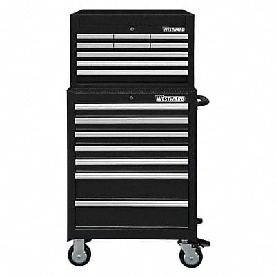 Blk Light Duty Tool Chest/Cabinet Combo