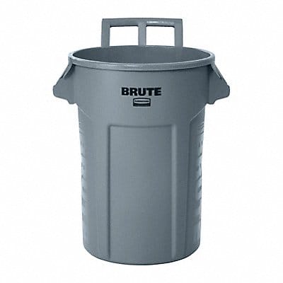 Rollout Trash Can Plastic 32 gal Cap Gry