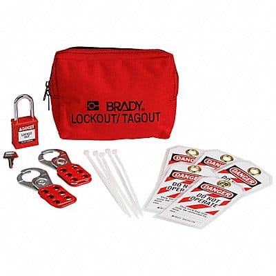 Lockout Kit 2 Lockouts 5 Tags Red