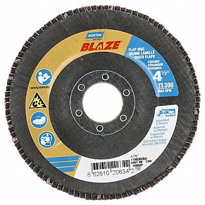 Flap Disc Ceramic Type 27 4 1/2 dia