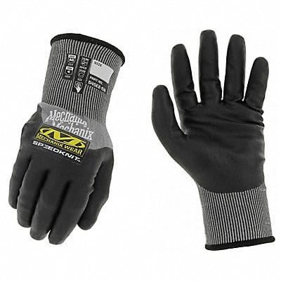 Knit Gloves Acrylic/HPPE 7/S Black/Gray