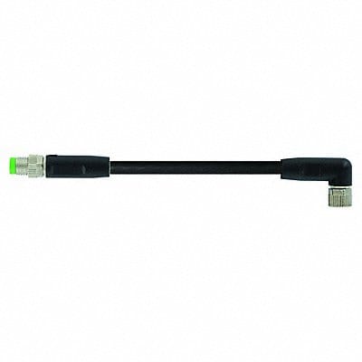 Cordset Straight M8 Black 24AWG 4A