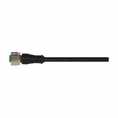 Cordset Straight M12 Black 26 AWG 1.5 A