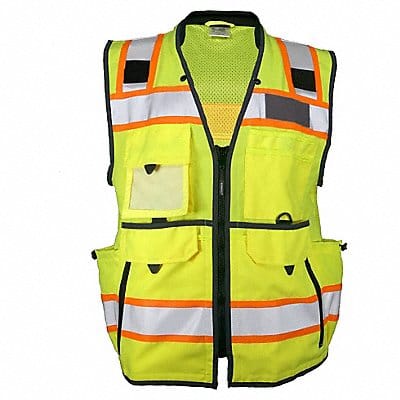 High-Visibility Vest Black/Lime Men s 2X