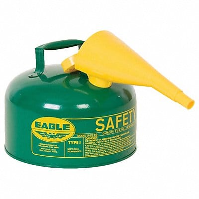 Type I Safety Can Green 2-1/2 gal Cap.