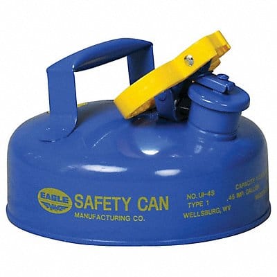 Type I Safety Can Blue 1/2 gal Cap.