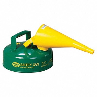 Type I Safety Can Green 1/2 gal Cap.