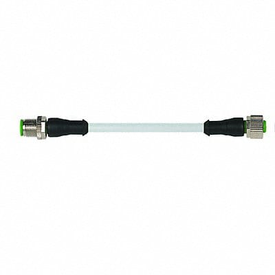 Cordset Straight M12 Gray 22 AWG 4A