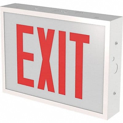 Exit Sign LED Red/Green 12 D 8-7/8 H