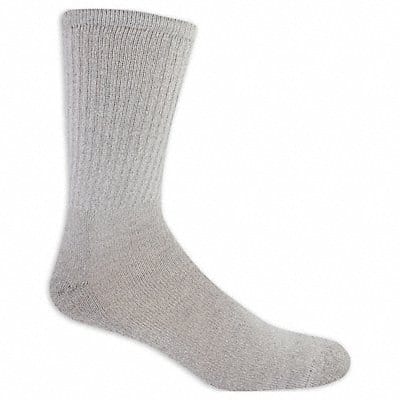 Socks Crew Polyester Gray 10.5 H PK10