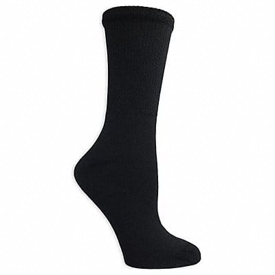 Socks Crew Polyester Black 8.5 H PK10