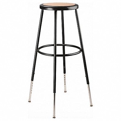 Black Hardboard Stool 31-39 H Stationary