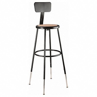 Black Hardboard Stool Back 31-39 H