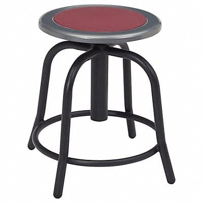 Burgundy Metal/Black Frame Stool