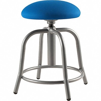 Blue Fabric/Grey Frame Stool Curved Leg