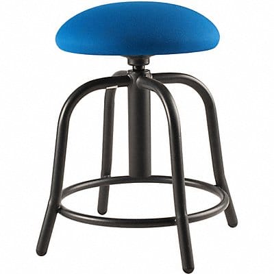 Blue Fabric/Black Frame Stool Curved Leg