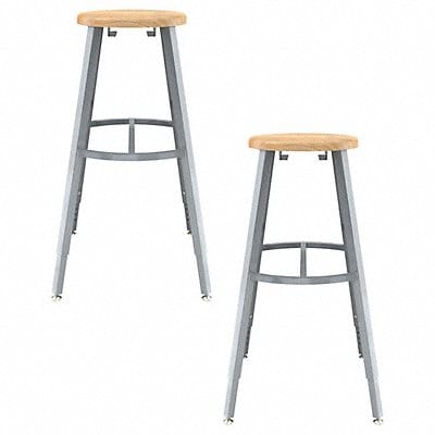 Butcherblock Stool 30-38 PK2