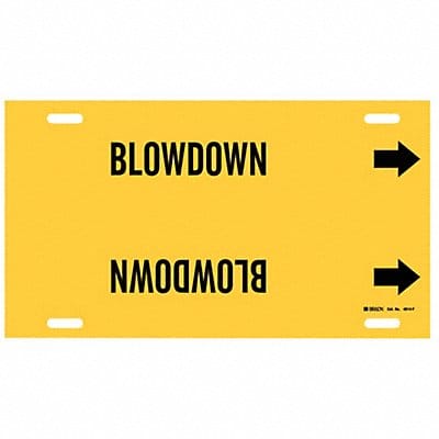 Pipe Marker Blowdown 8 in H 16 in W